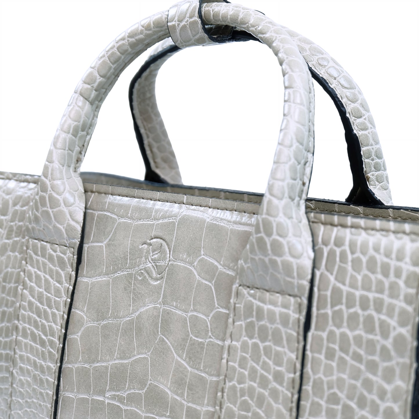 (CLEARANCE) SAFIRA Bag in Croco Bone - PU Leather