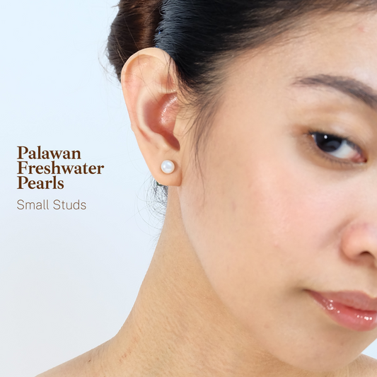 Palawan Freshwater Pearls SMALL Studs - White (5-7mm)