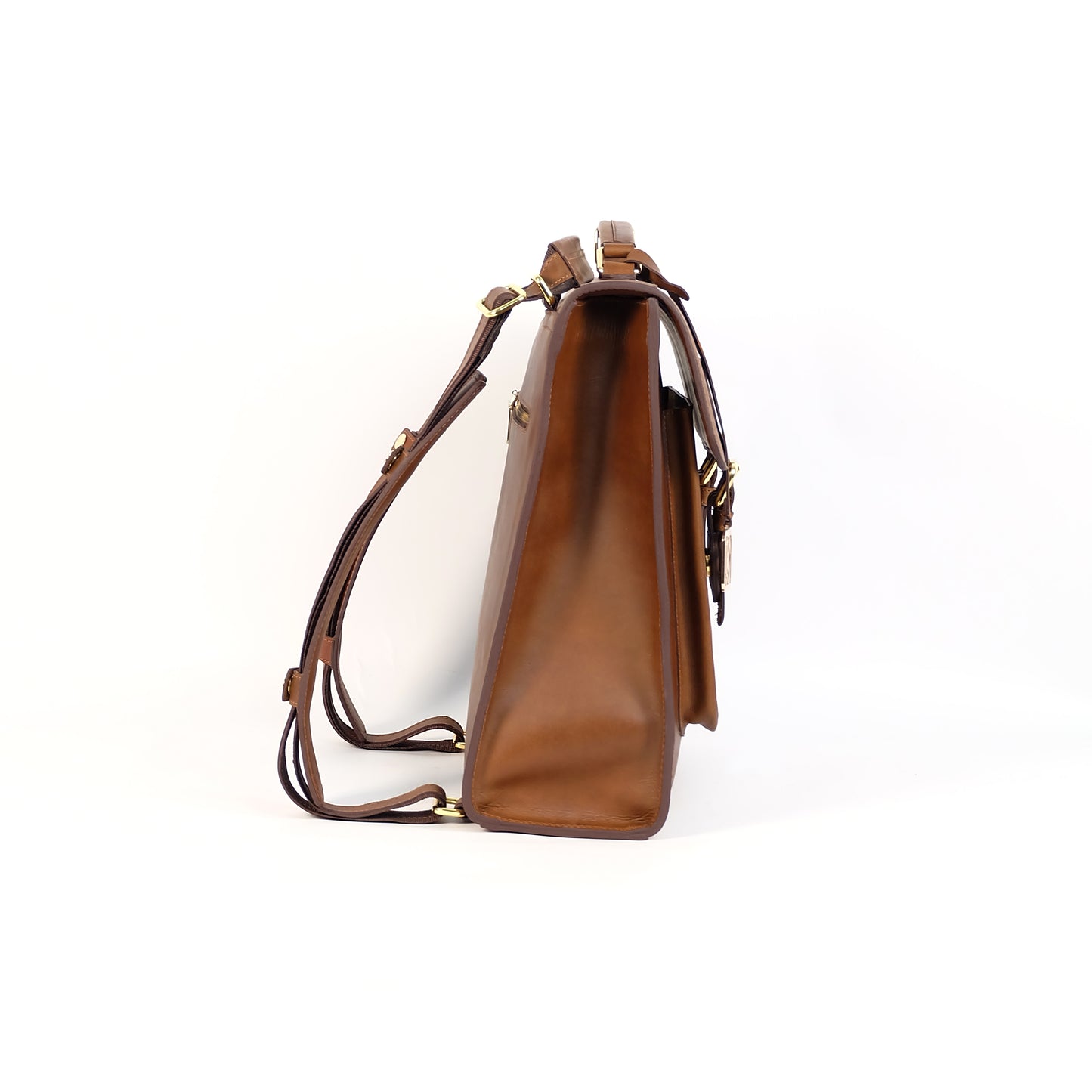 HARA Backpack in Vintage Dark Brown - Genuine Leather