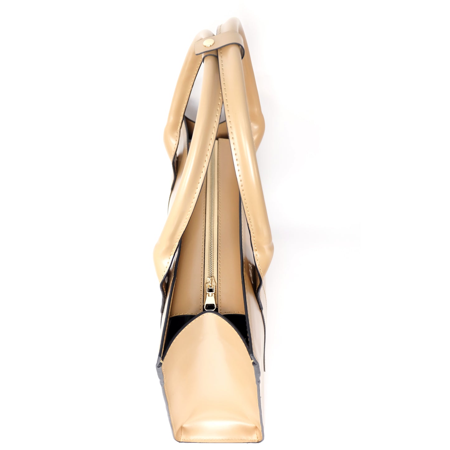 (CLEARANCE) AMIRA Laptop Tote Bag in Champagne - PU Leather