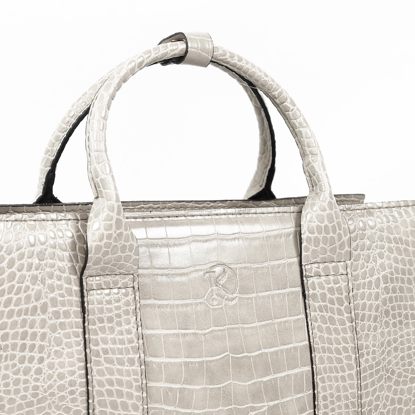 (CLEARANCE) SIERRA Bag in Croco Bone - PU Leather