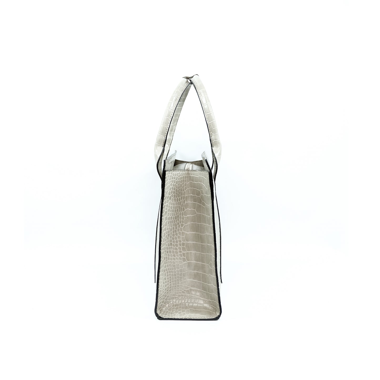 AMIRA Laptop Tote Bag in Croco Bone - PU Leather