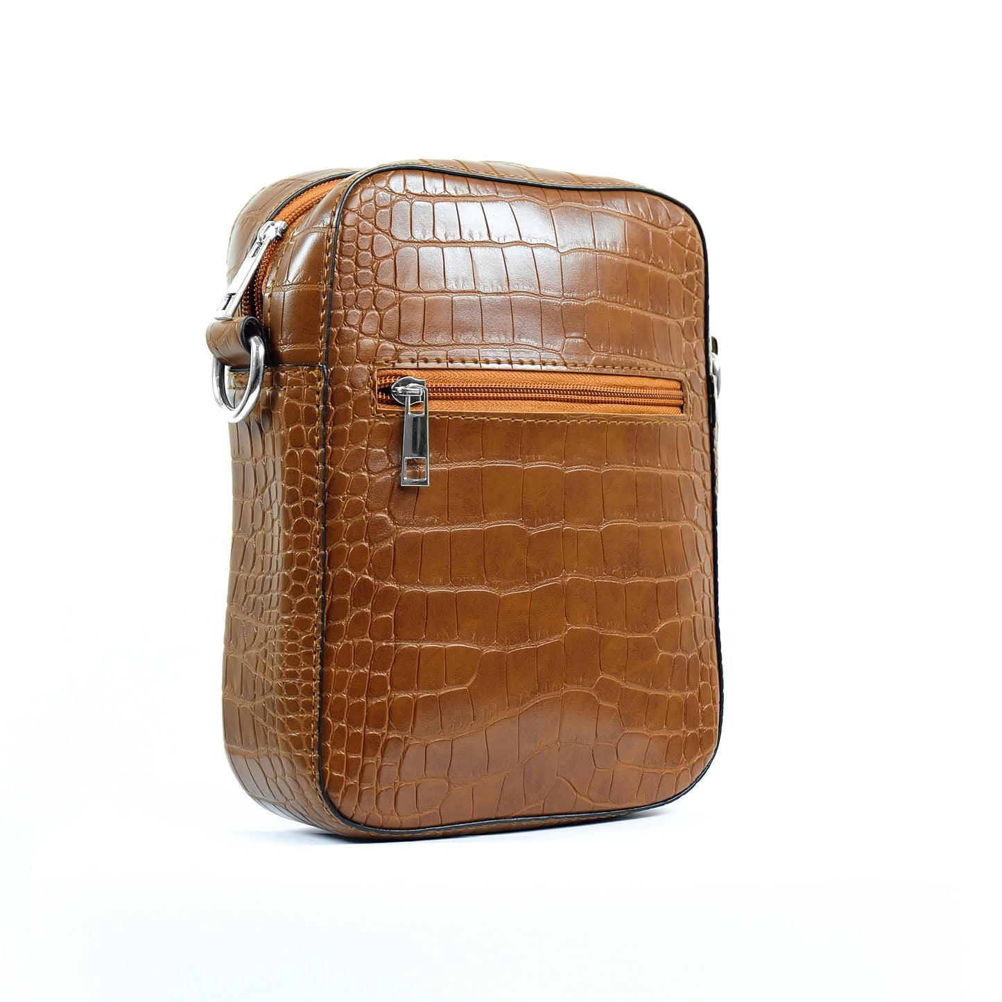 (CLEARANCE) TIKAS Bag in Croco Tan - PU Leather