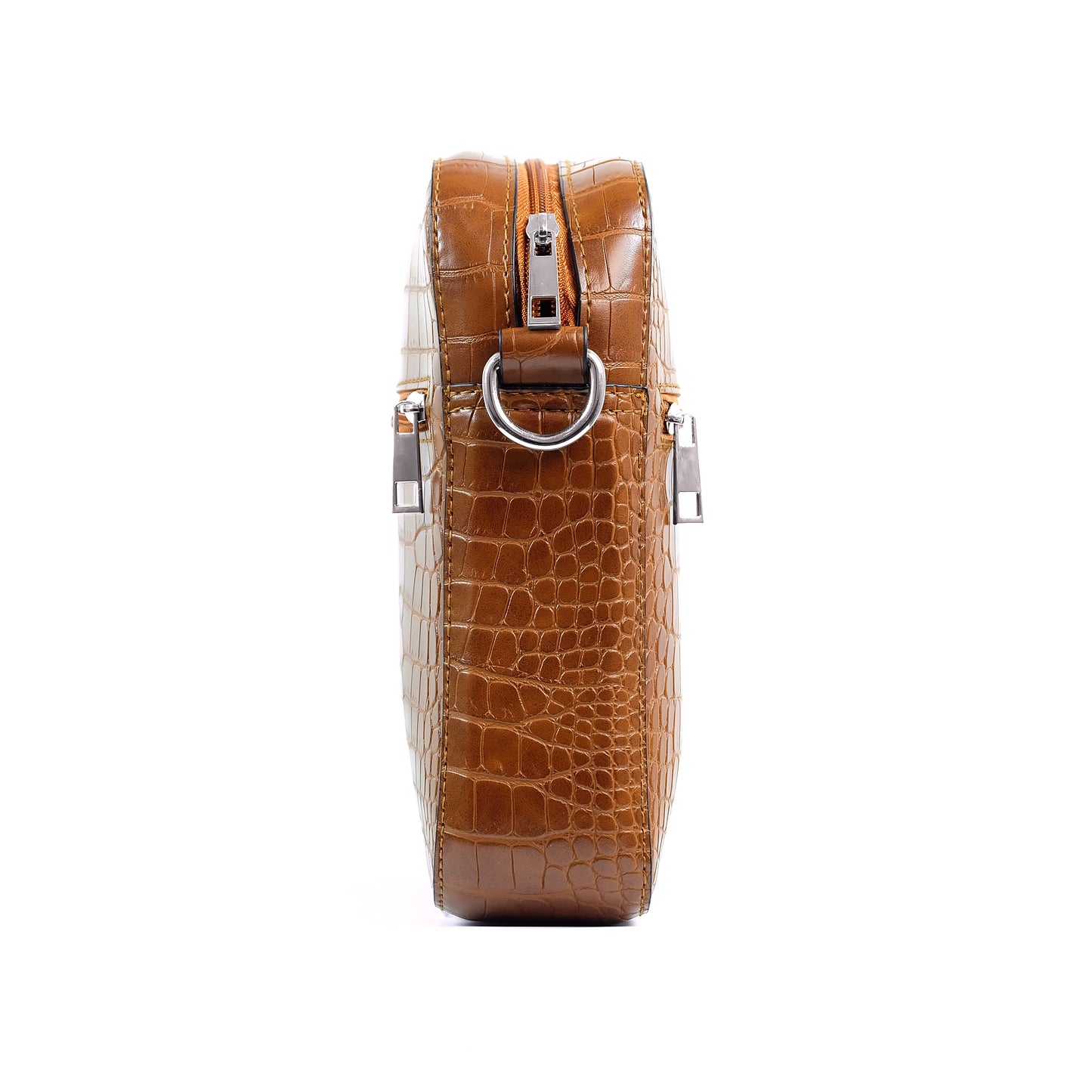 (CLEARANCE) TIKAS Bag in Croco Tan - PU Leather