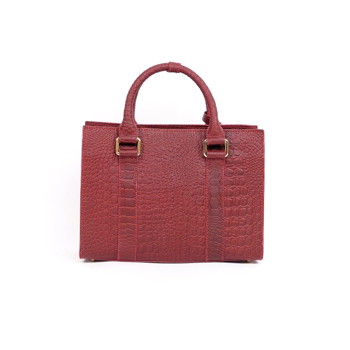 SAFIRA Mini Bag in Croco Dark Wine - Genuine Leather