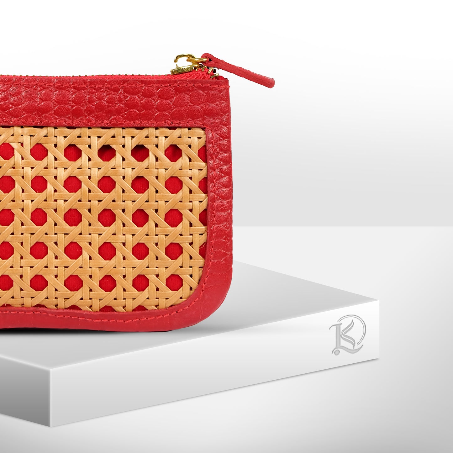 BASIC POUCH in Red - Full Leather x Solihiya