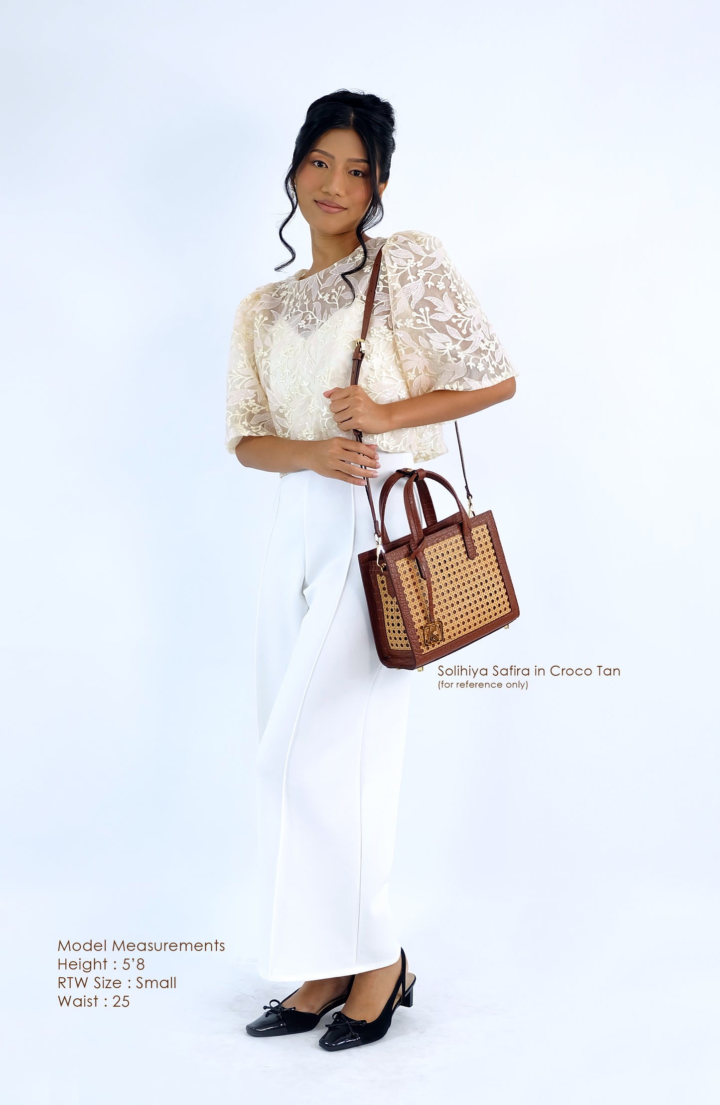 SAFIRA Square Bag in Croco Red - Full Cowhide x Solihiya