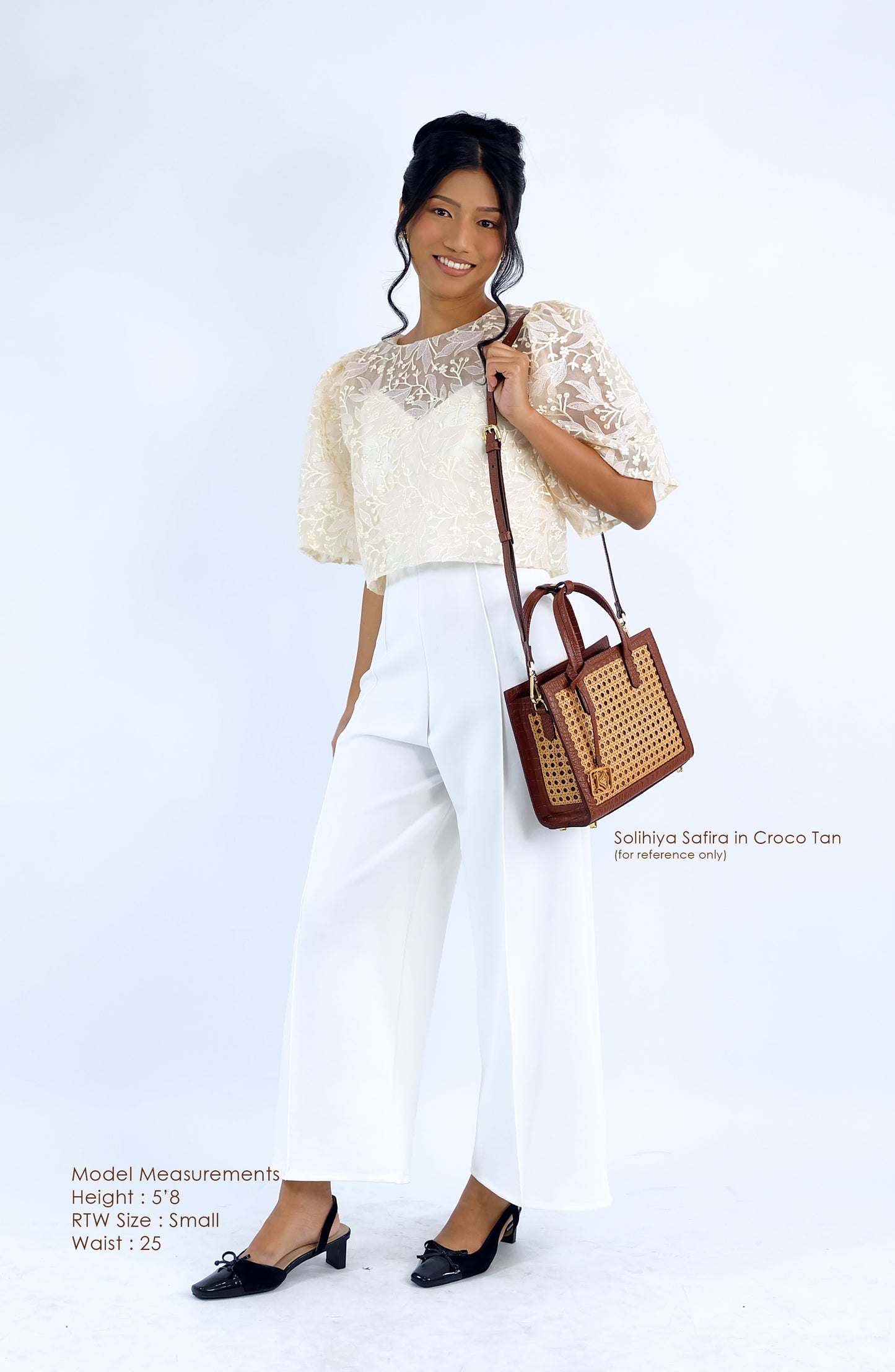 SAFIRA Square Bag in Croco Red - Full Cowhide x Solihiya