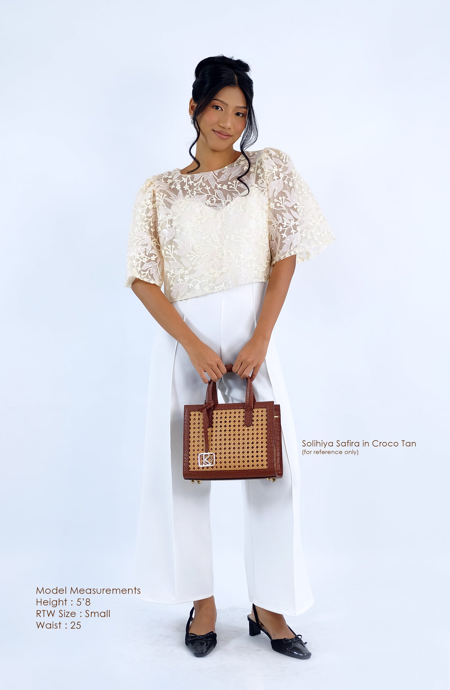 SAFIRA Square Bag in Croco Red - Full Cowhide x Solihiya