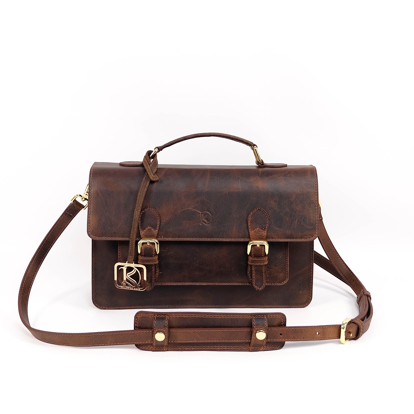 MAHARLIKA Backpack in Distressed Oil Brown - Genuine Leather