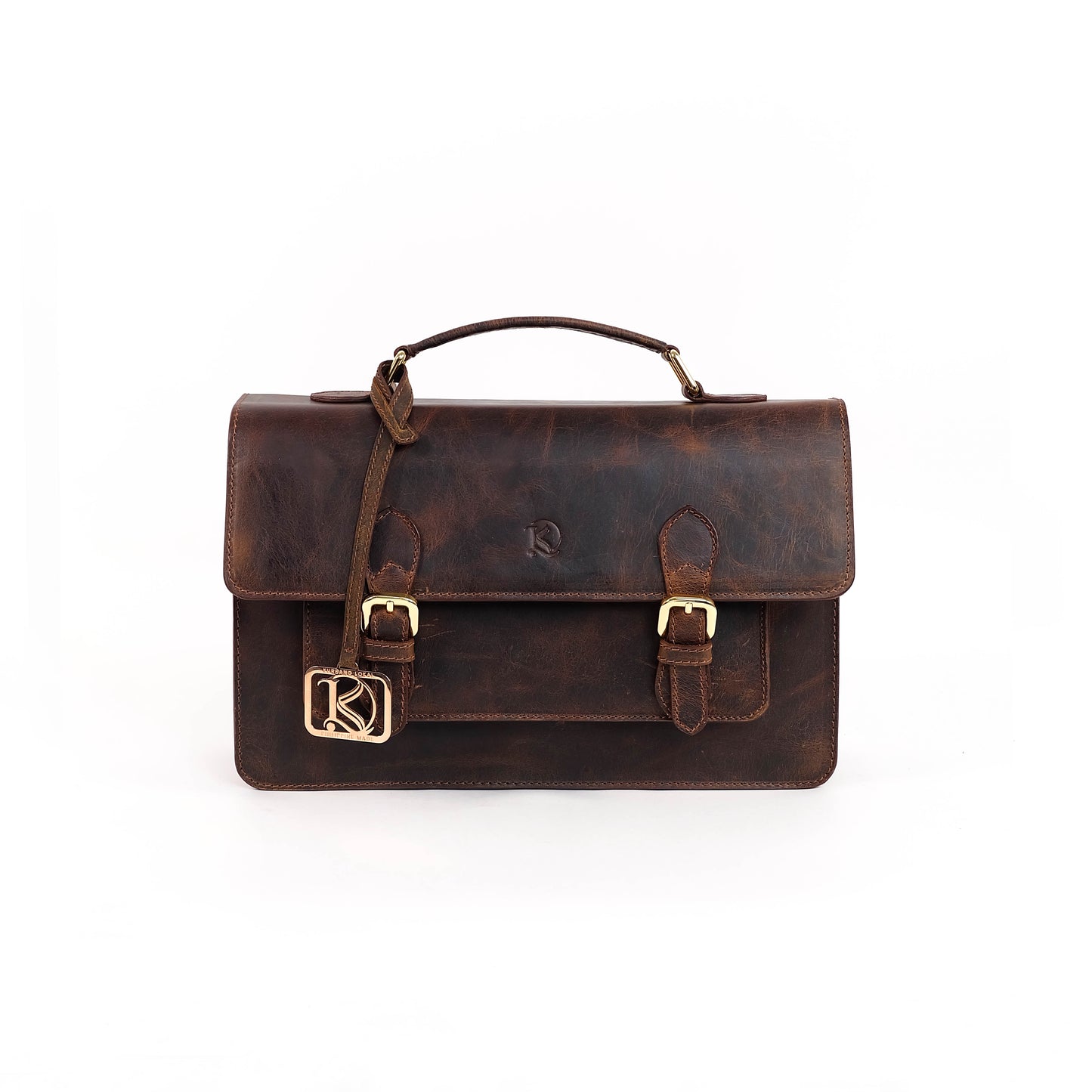 MAHARLIKA Backpack in Distressed Oil Brown - Genuine Leather