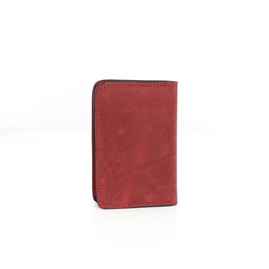 Baltazar Card Holder Wallet in Vintage Red