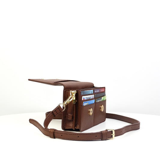 Maricar Multi-use Bag in Grained Brown - PU Leather