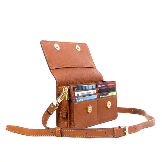 Maricar Multi-use Bag in Grained Tan - PU Leather