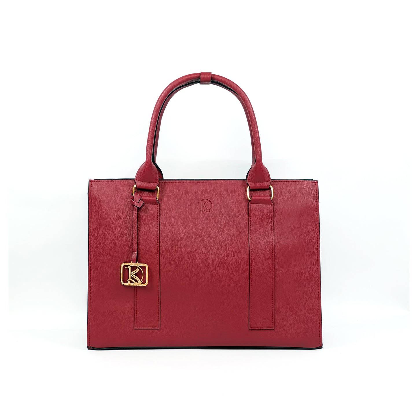 AMIRA 2.0 Laptop Tote Bag in Grained Berry (Gold Hardware) - PU Leather