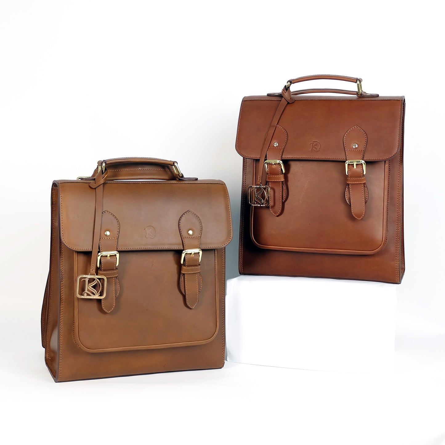 HARA Backpack in Vintage Dark Tan - Genuine Leather