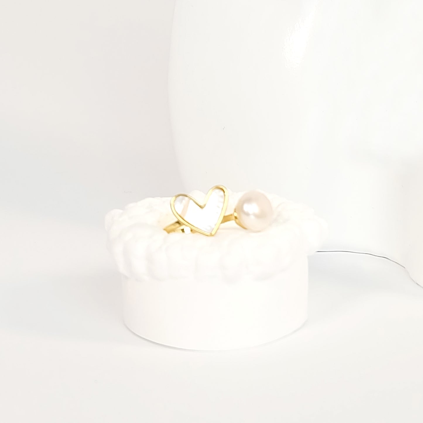Ivory Heart-shaped Mother of Pearl Set - Fresh Water Palawan Pearls