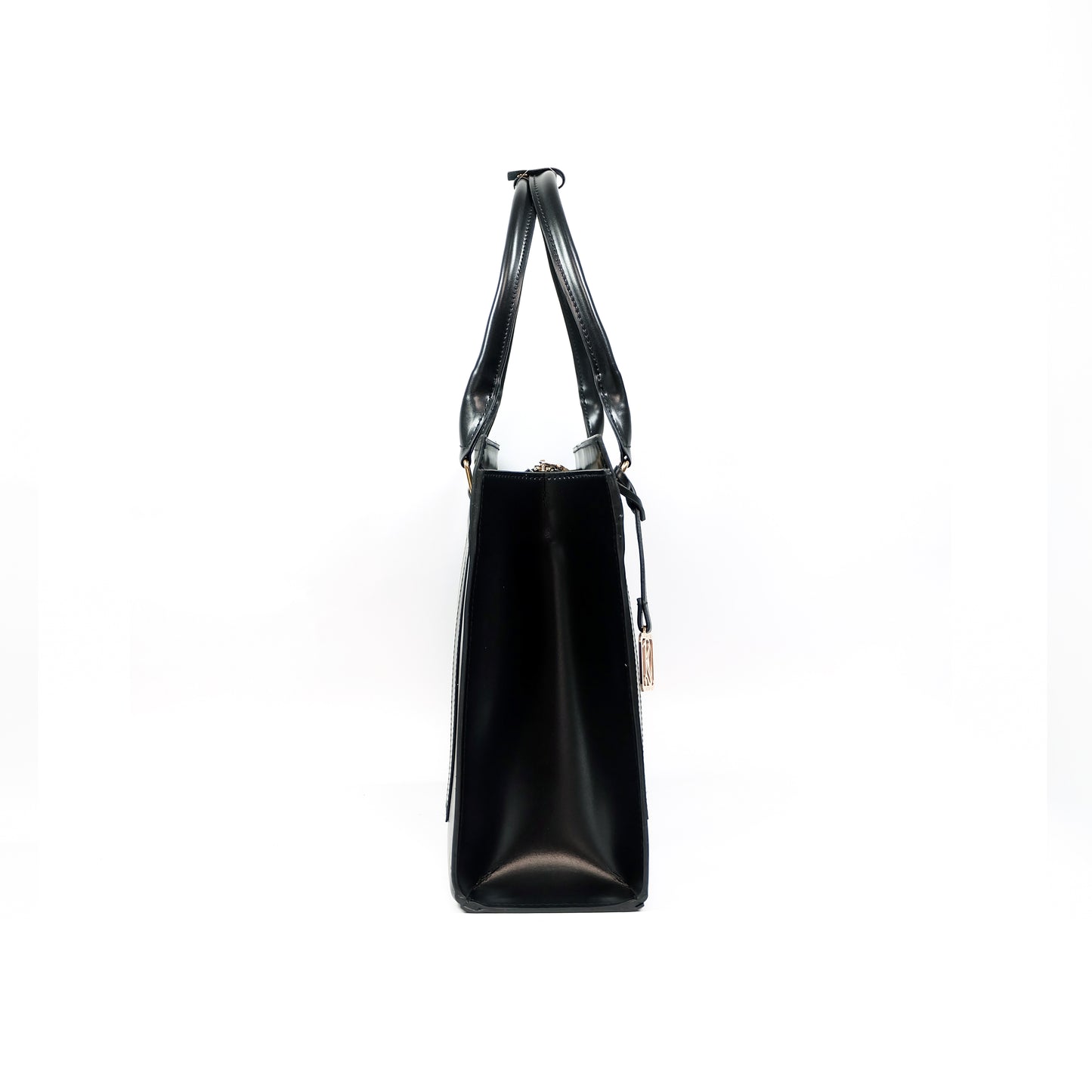 AMIRA 2.0 Laptop Tote Bag in Jet Black (Gold Hardware) - PU Leather