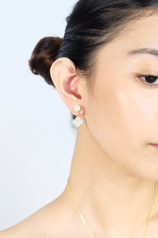 Lucky Four-leaf Clover Mother of Pearl Set - Fresh Water Palawan Pearls