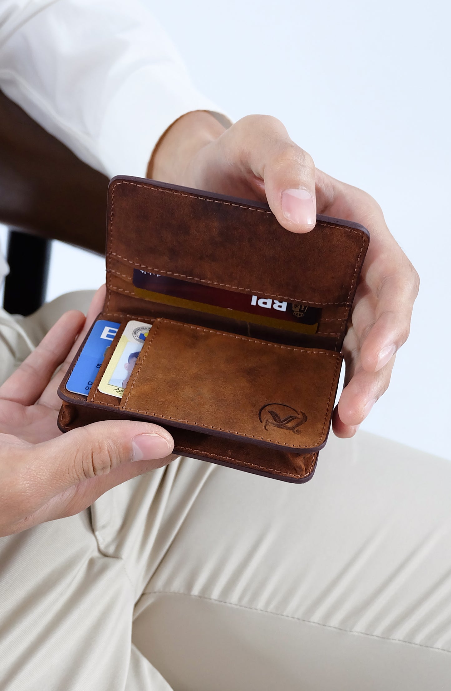 Baltazar Card Holder Wallet in Light Fatigue