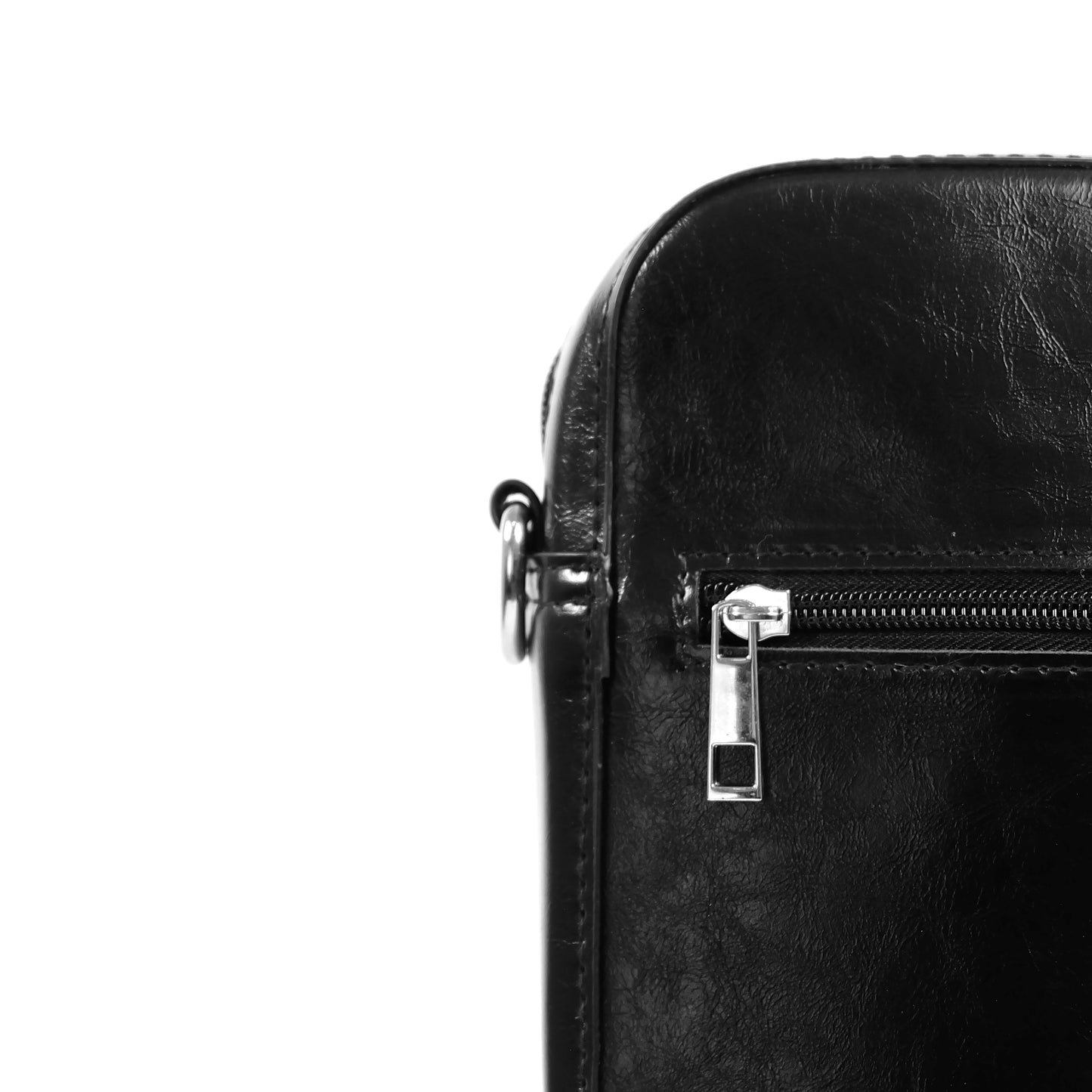 (CLEARANCE) TIKAS Bag in Oil Black - PU Leather