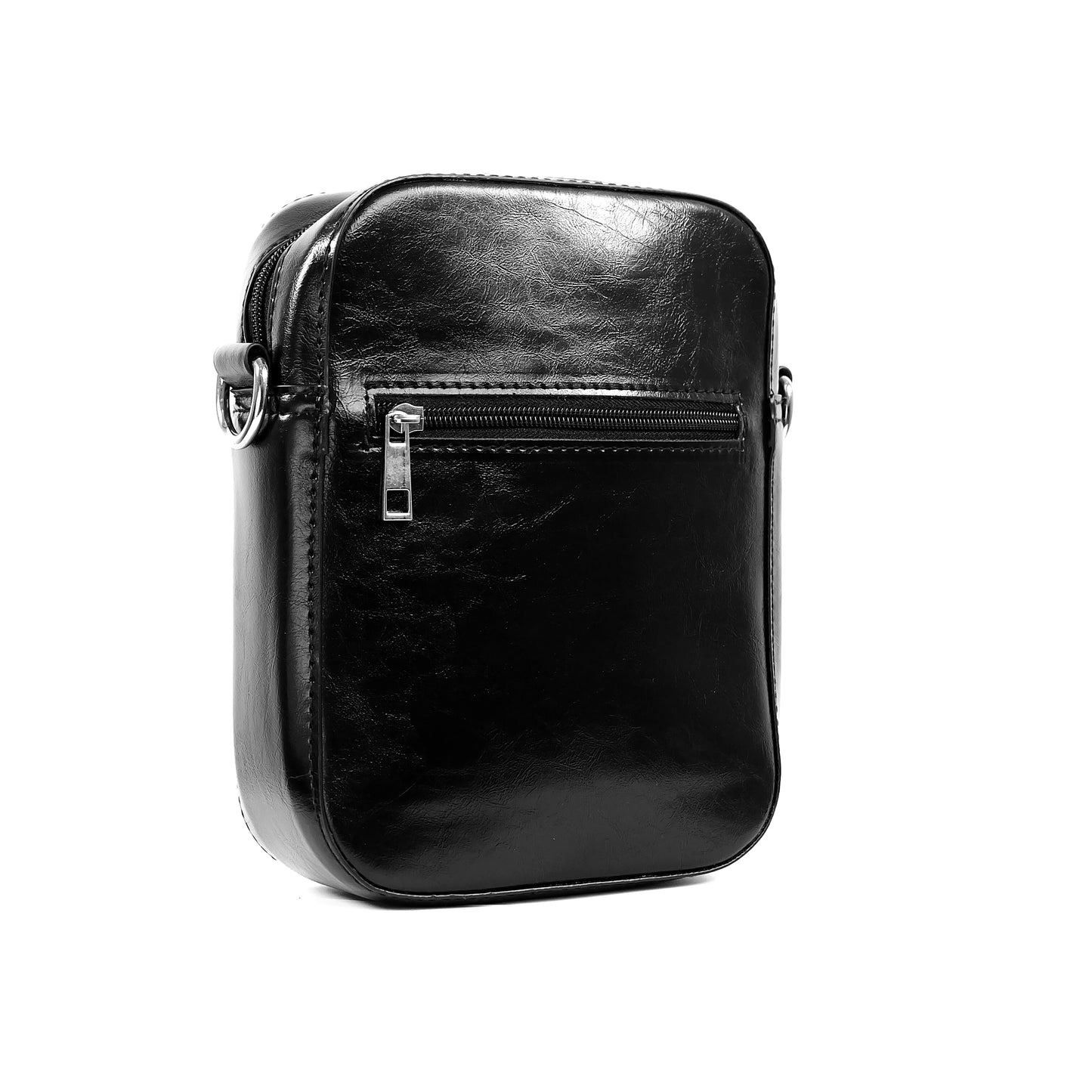 (CLEARANCE) TIKAS Bag in Oil Black - PU Leather