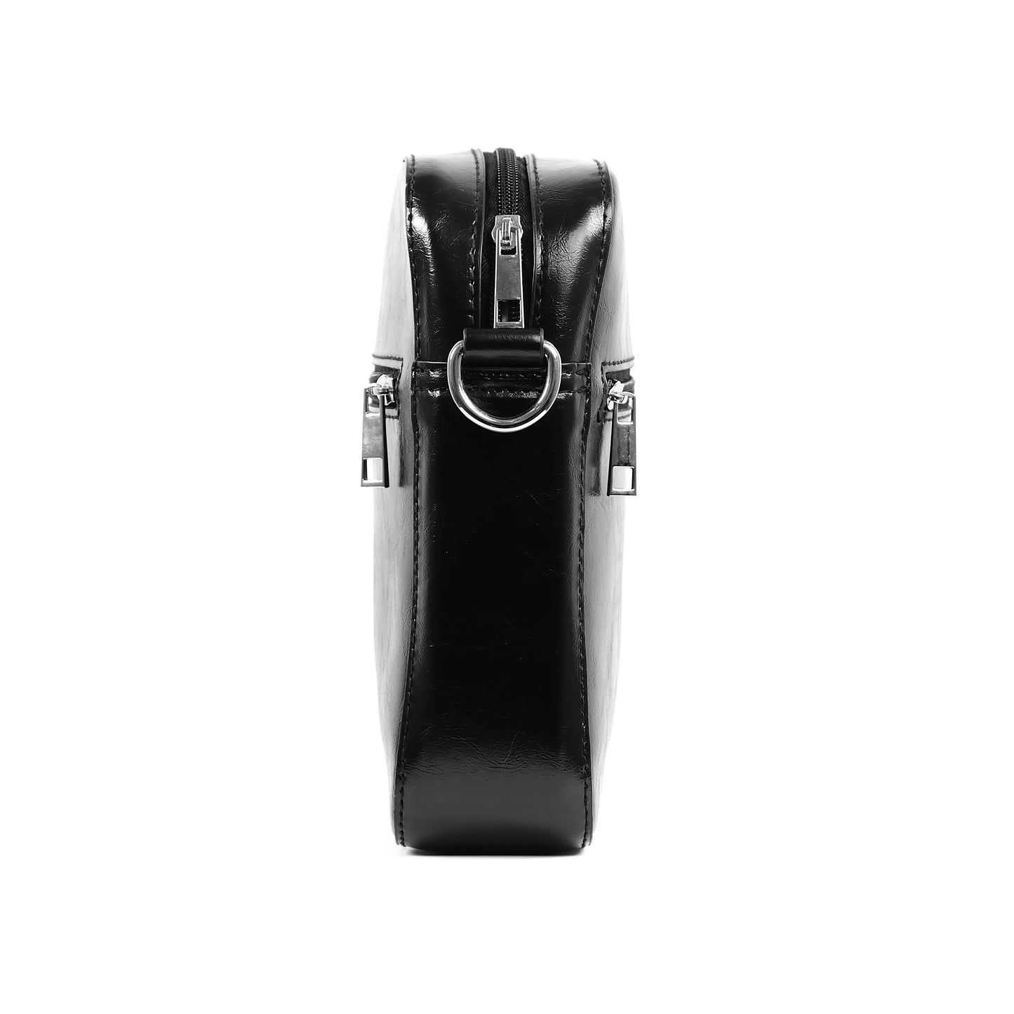 (CLEARANCE) TIKAS Bag in Oil Black - PU Leather