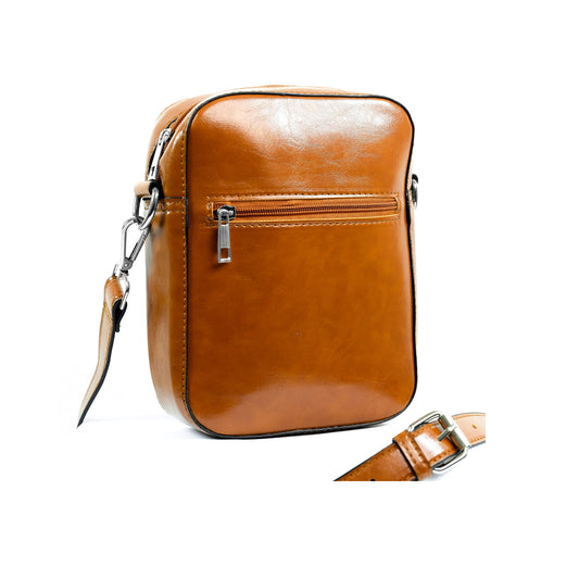 (CLEARANCE) TIKAS Bag in Oil Tan - PU Leather