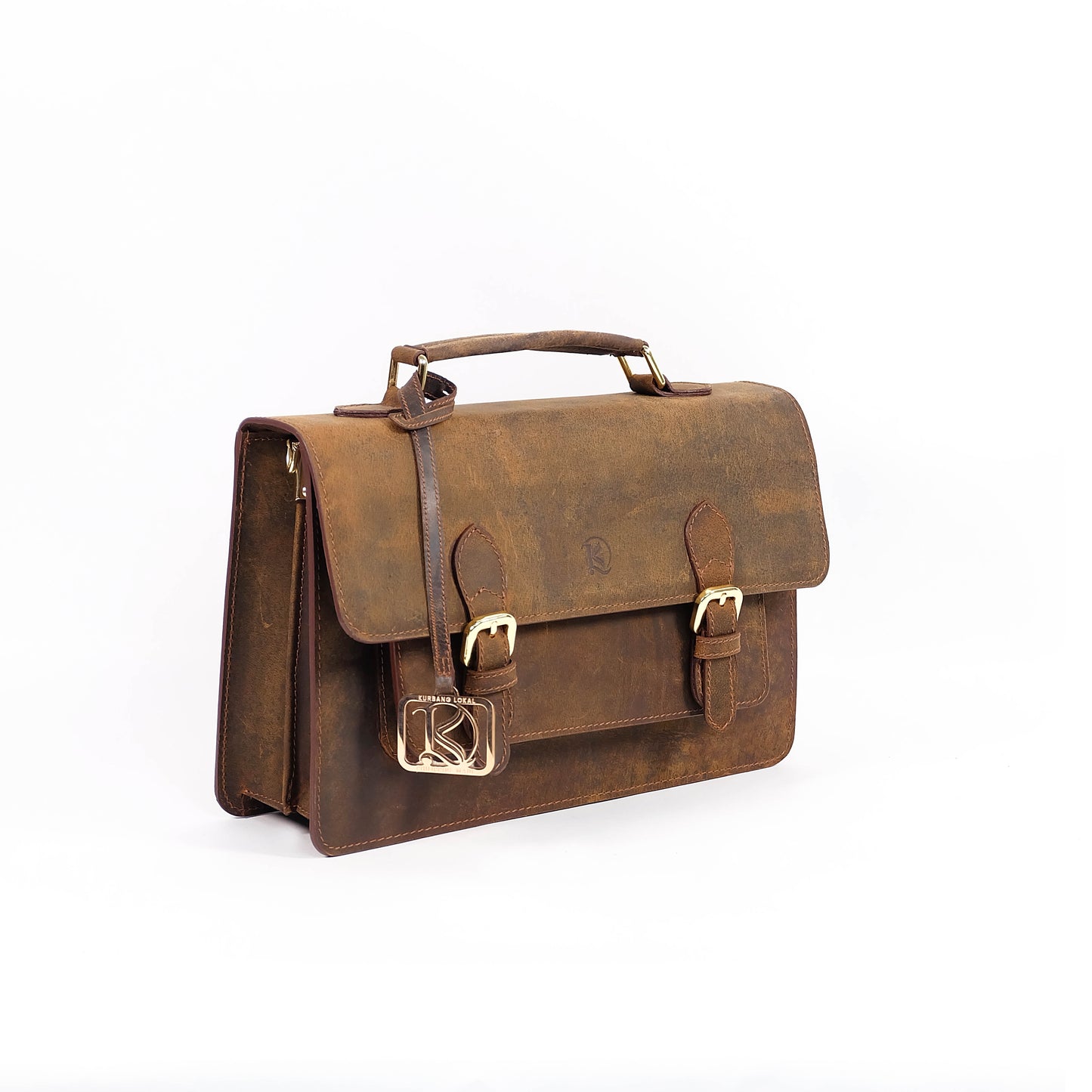 MAHARLIKA Bag in Rustic Dark Brown - Genuine Leather