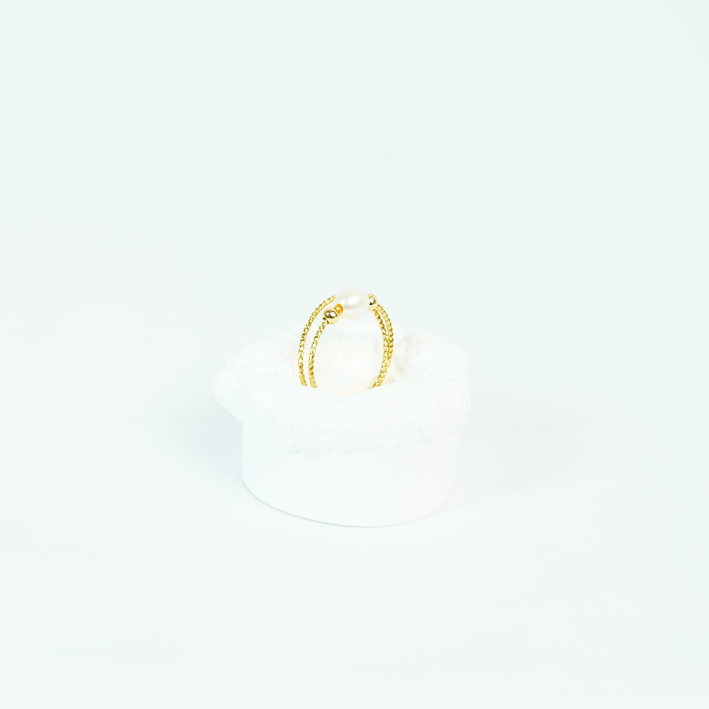 Twisted Mini Pearl Open Ring - Fresh Water Palawan Pearls