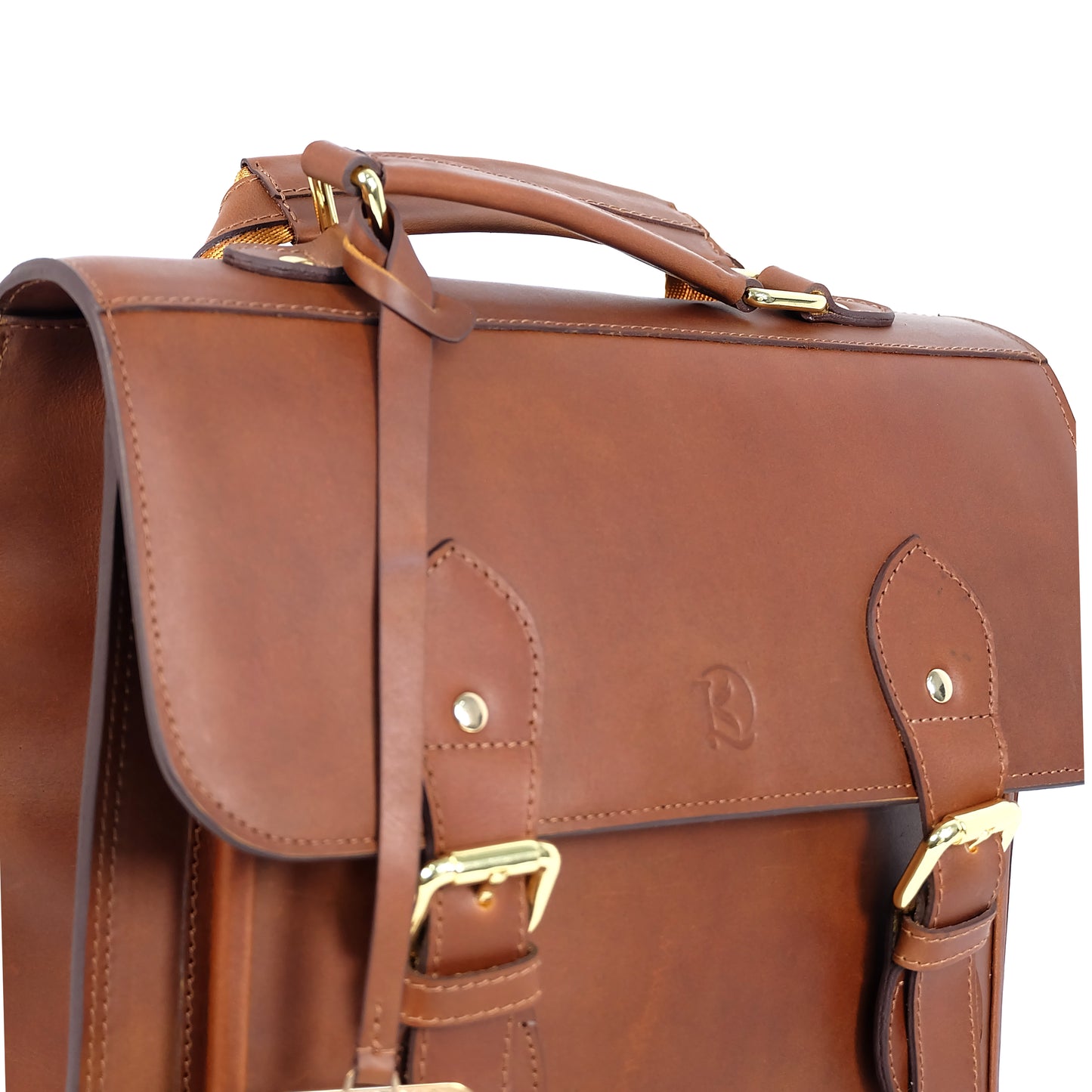 HARA Backpack in Vintage Dark Tan - Genuine Leather