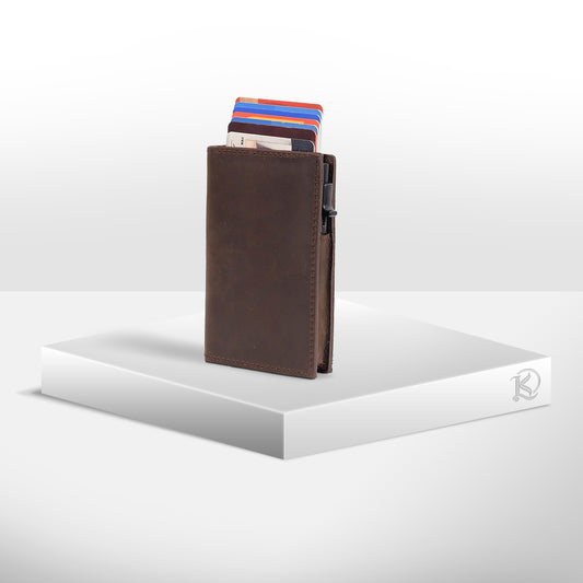 Bagani Card Holder in Vintage Brown - Genuine Leather w/ RFID Blocker