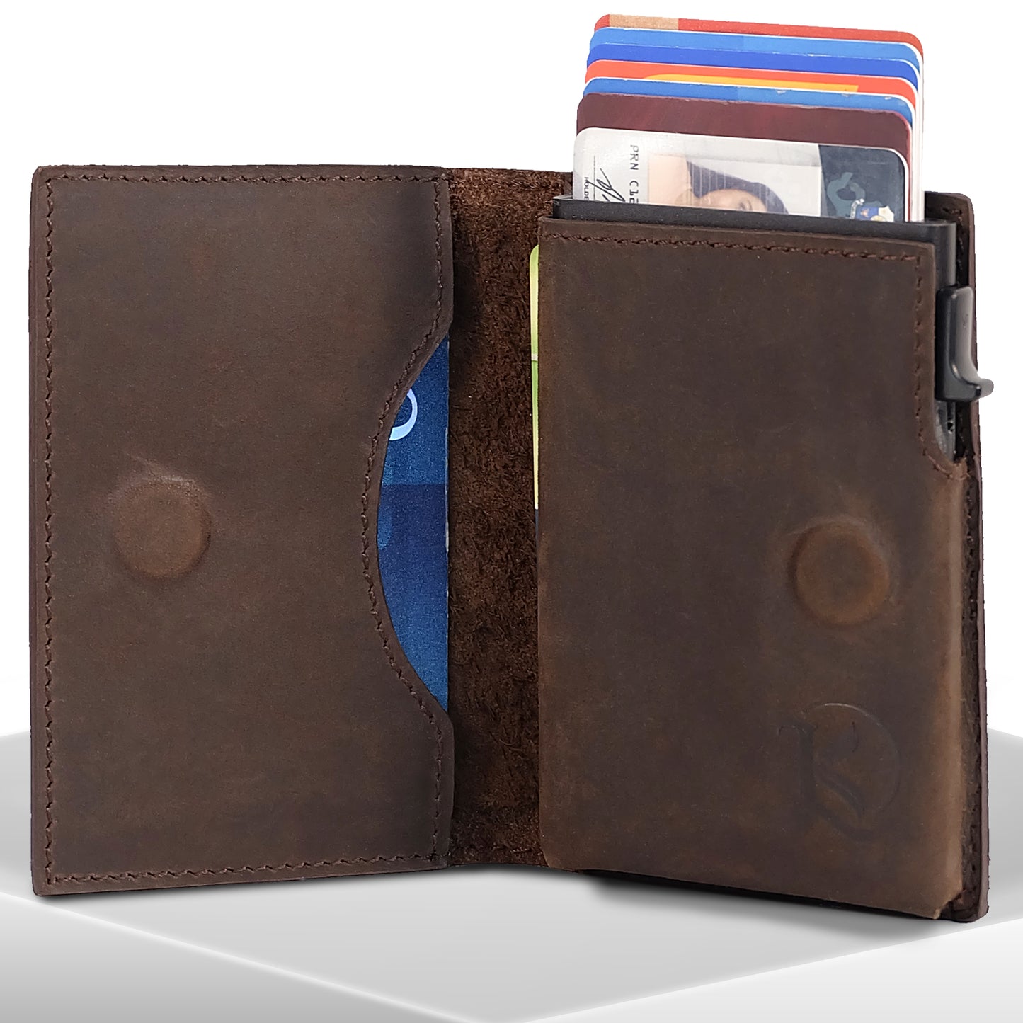 Bagani Card Holder in Vintage Brown - Genuine Leather w/ RFID Blocker
