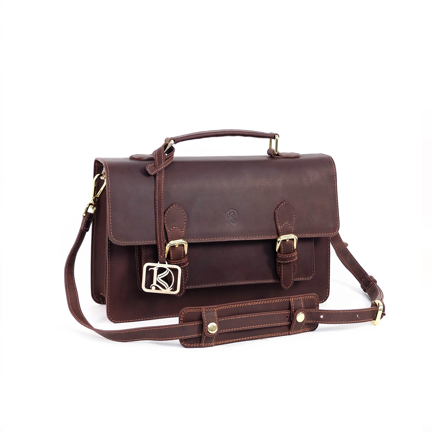 MAHARLIKA Backpack in Vintage Dark Brown - Genuine Leather