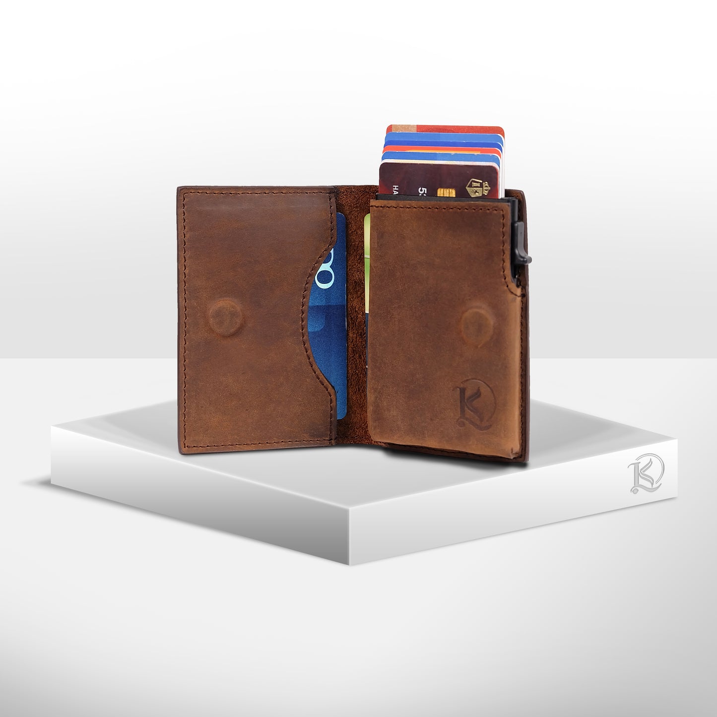 Bagani Card Holder in Vintage Tan - Genuine Leather w/ RFID Blocker