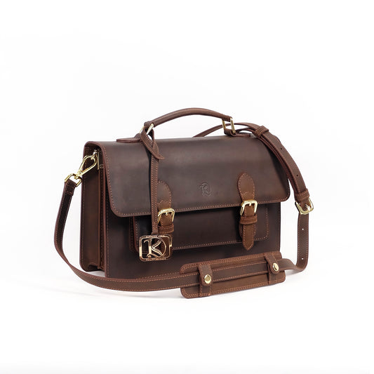 MAHARLIKA Bag in Vintage Dark Brown - Genuine Leather