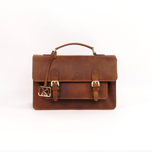 MAHARLIKA Bag in Vintage Dark Tan - Genuine Leather