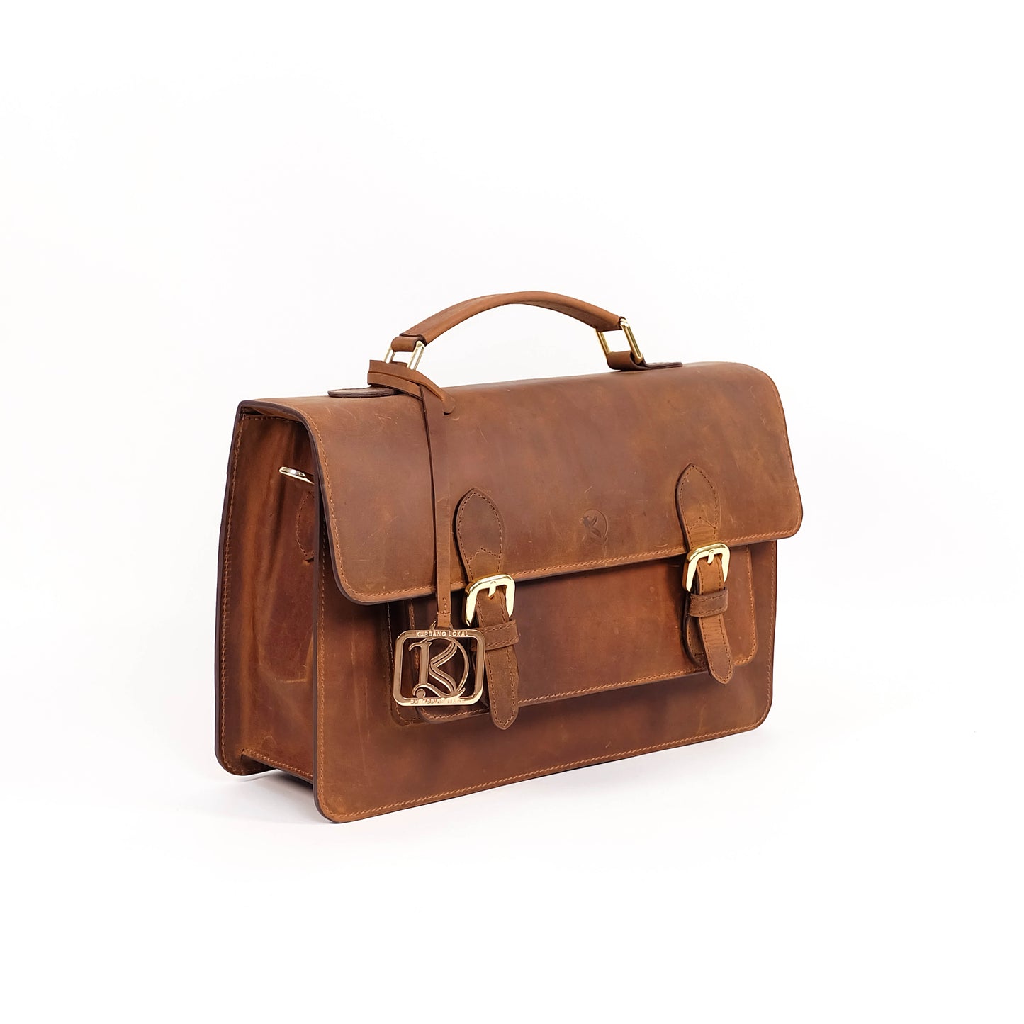 MAHARLIKA Bag in Vintage Dark Tan - Genuine Leather