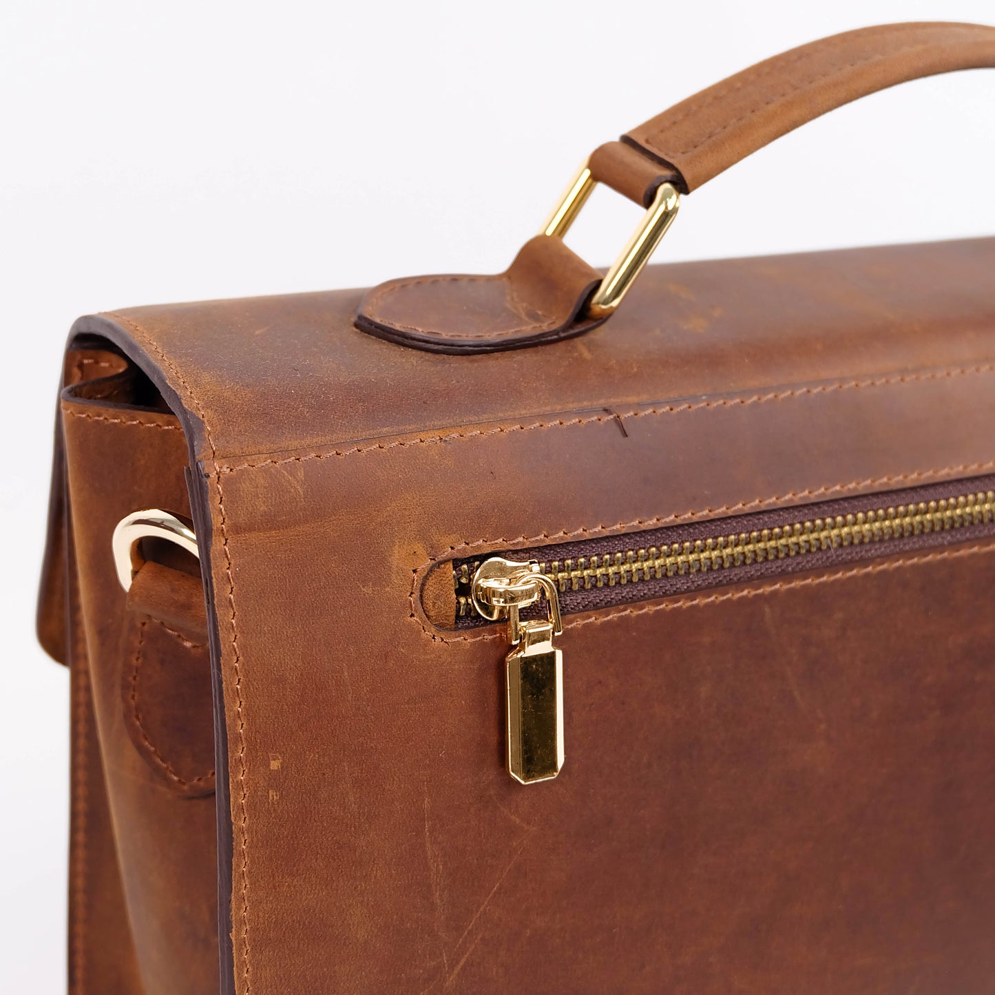 MAHARLIKA Bag in Vintage Dark Tan - Genuine Leather
