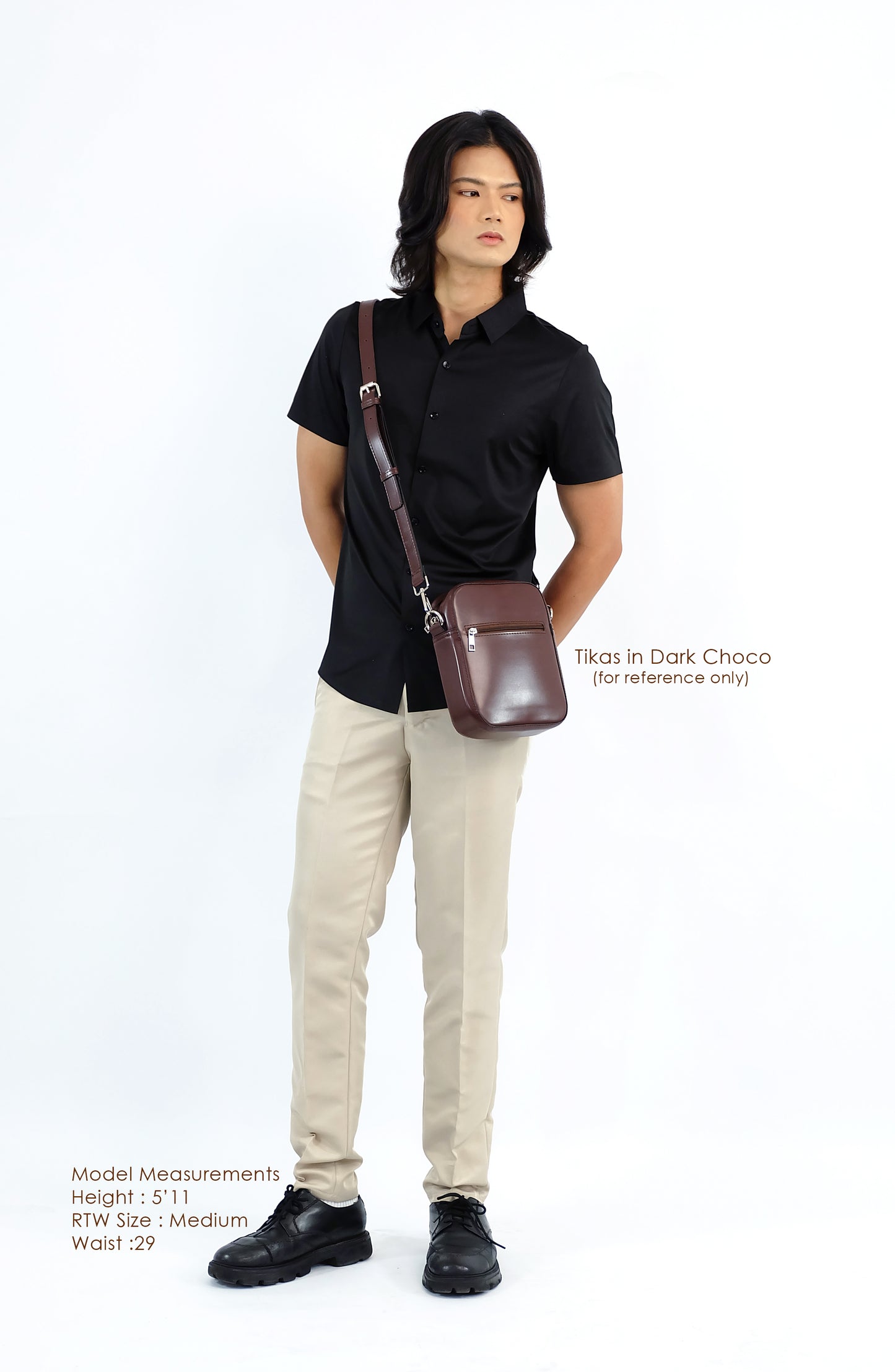 (CLEARANCE) TIKAS Bag in Oil Gray - PU Leather