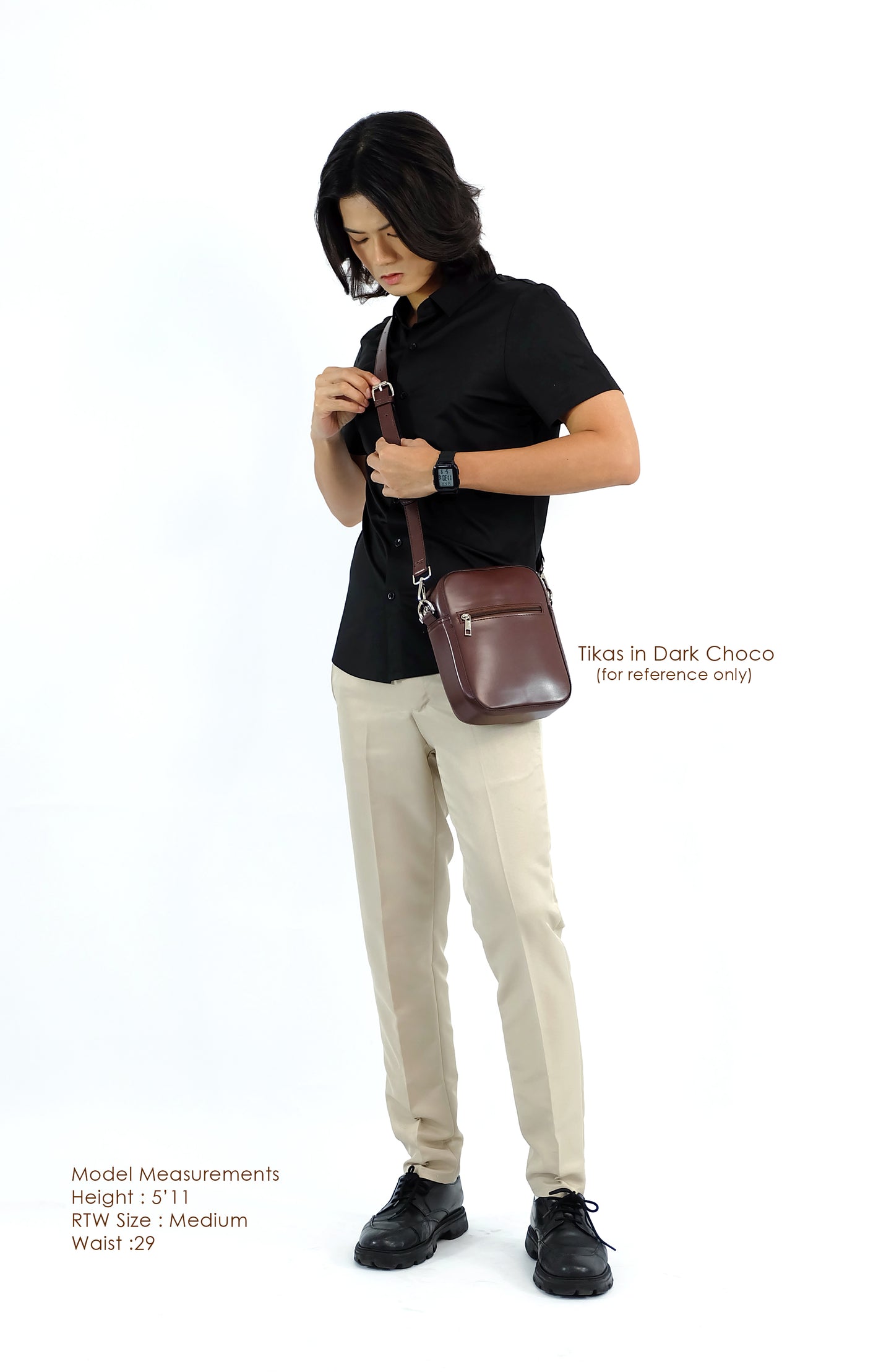 (CLEARANCE) TIKAS Bag in Oil Gray - PU Leather