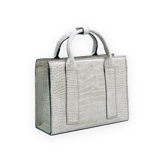 (CLEARANCE) SAFIRA Bag in Croco Bone - PU Leather