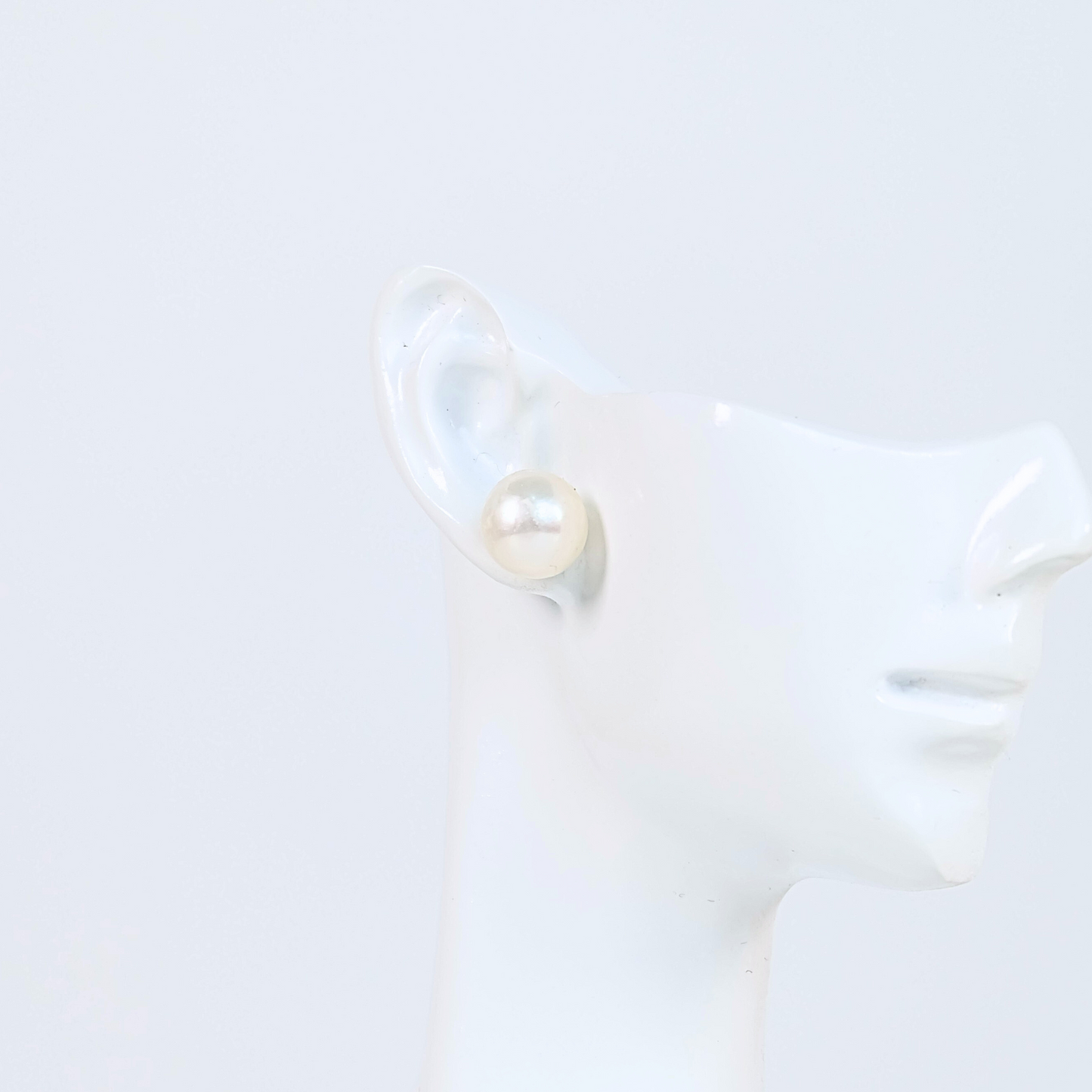 Palawan Freshwater Pearls LARGE Studs - White (13-15mm)