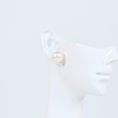Palawan Freshwater Pearls LARGE Studs - White (13-15mm)
