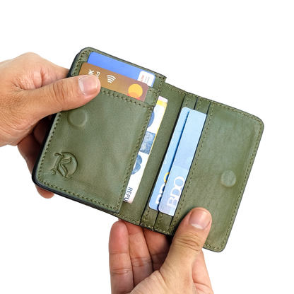 Baltazar Card Holder Wallet in Croco Vintage Light Tan