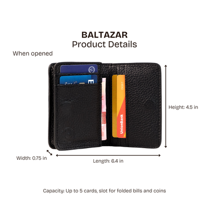 Baltazar Card Holder Wallet in Croco Vintage Light Tan