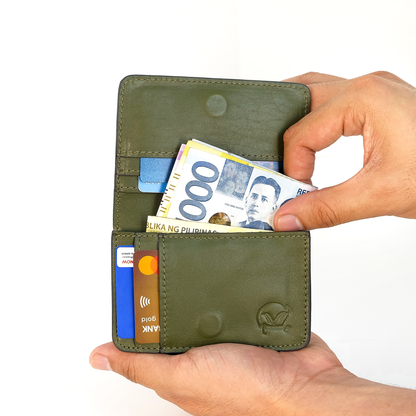 Baltazar Card Holder Wallet in Croco Vintage Light Tan