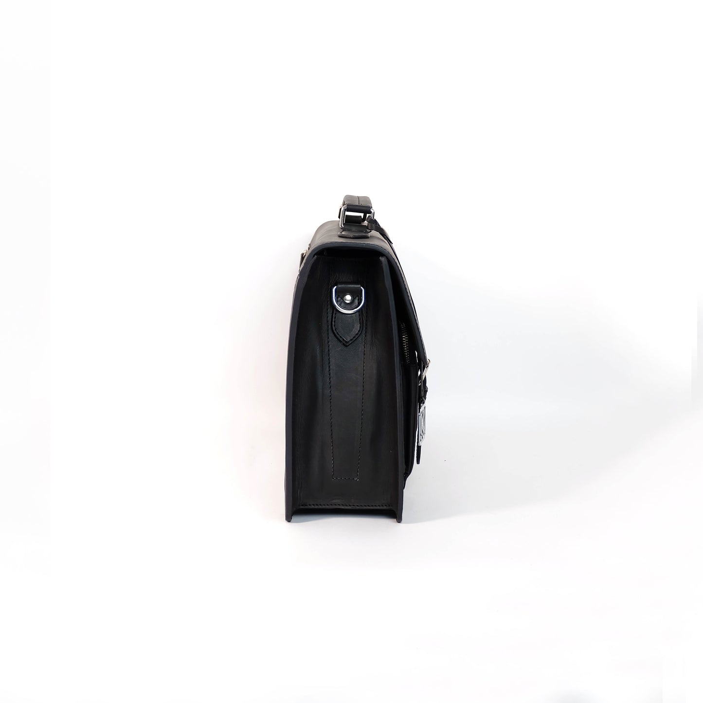 SULTAN Laptop Bag in Black Silver -  Genuine Leather