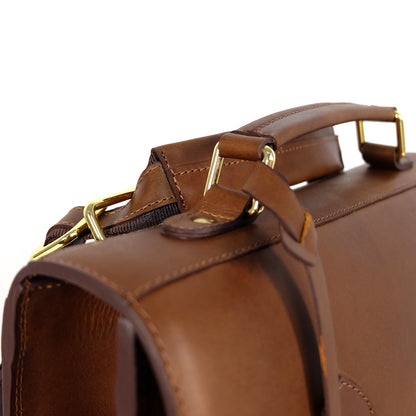 HARA Backpack in Vintage Dark Brown -  Genuine Leather