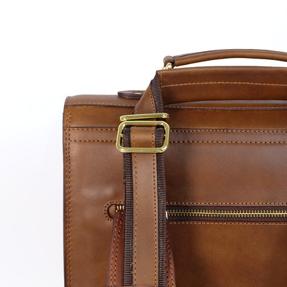 HARA Backpack in Vintage Dark Brown -  Genuine Leather